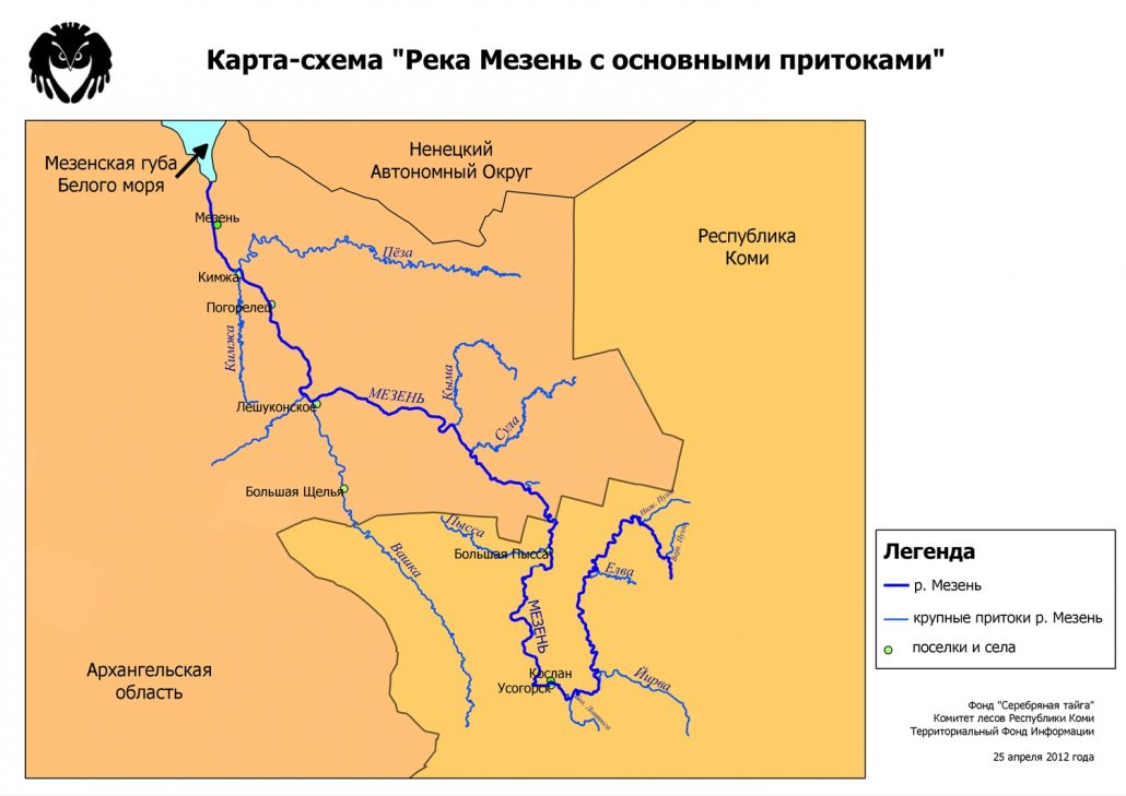 Исток реки печора на карте